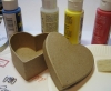 Painted Paper Heart Box